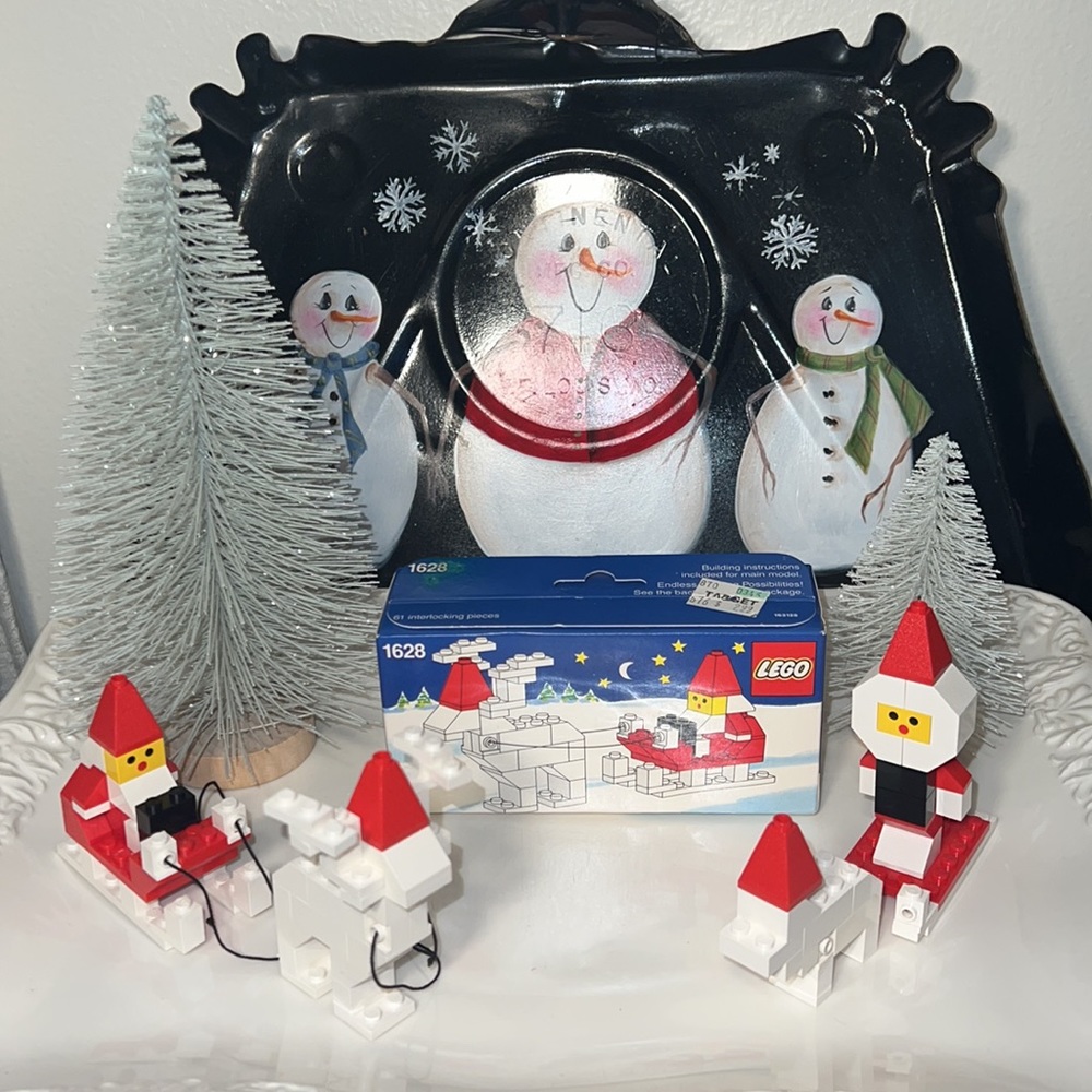 Vintage Christmas Lego Santa and Reindeer Sets #1628  1 NIB & one opened